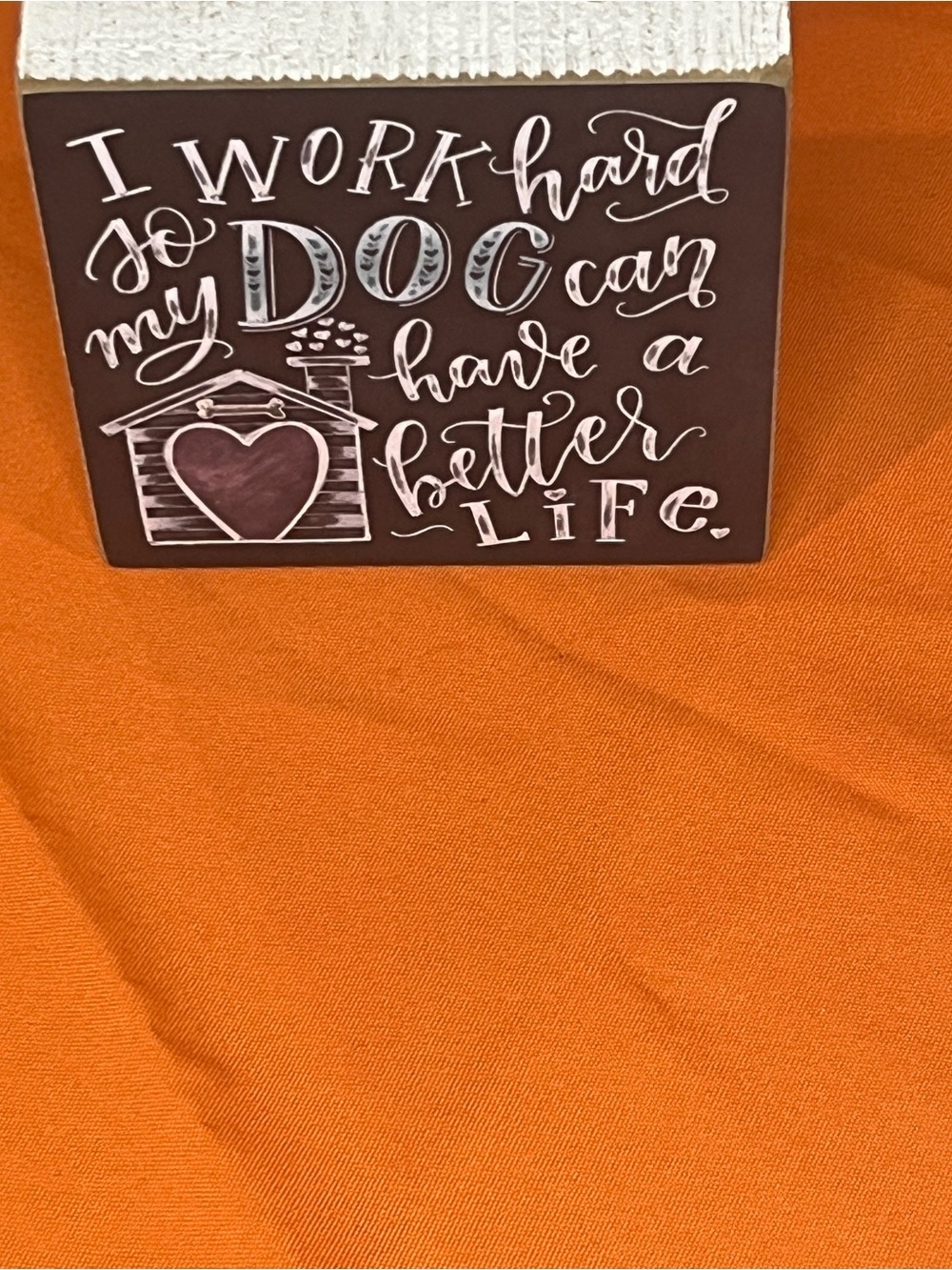 Primitives by Kathy White Framed Sign with Orange Accent